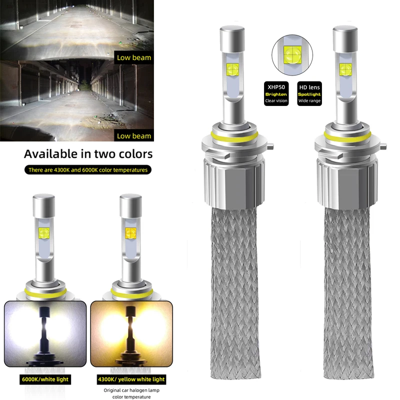 Car Headlight H7 LED H4 Hi/Lo Beam H1 H3 H8 H9 H11 HB3 HB4 9005 9006 9007 Xhp50 6000K 4300K Auto Headlamp Fog Light Bulbs | Автомобили и