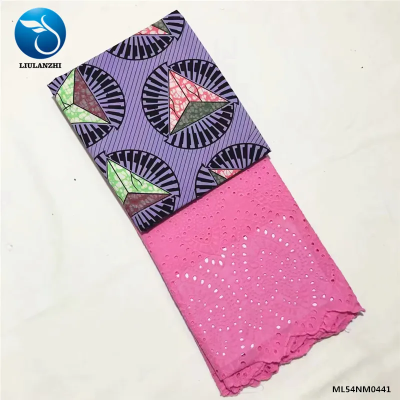

LIULANZHI Prints Fabric Cotton Wax Design Ankara Fabric 3 yards african french 2.5yards voile lace dry lace ML54NM0436-56