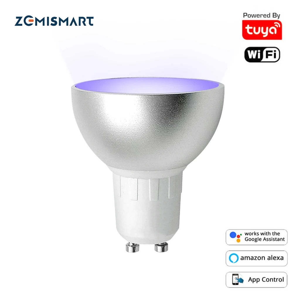 Zemismart bombilla LED Gu10, con WiFi, Alexa, asistente de Google Home,  Tuya, Smart Life, APP|Control remoto inteligente| - AliExpress