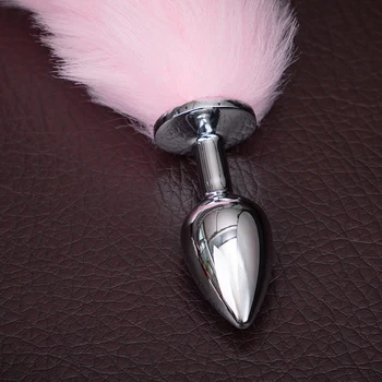 BLACKWOLF Cute Tail Anal Plug Cat Ears Headbands Set Adult Games Anal Bead Metal Butt Plug Erotic Cosplay Sex Toys For Women 5