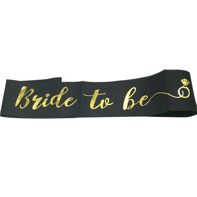Description Picture 3 of itemRibbon Bride To Be Satin Sash with Diamond Ring Bachelorette Party Sash Hen Party Wedding Decoration Bridal Shower Party Favors