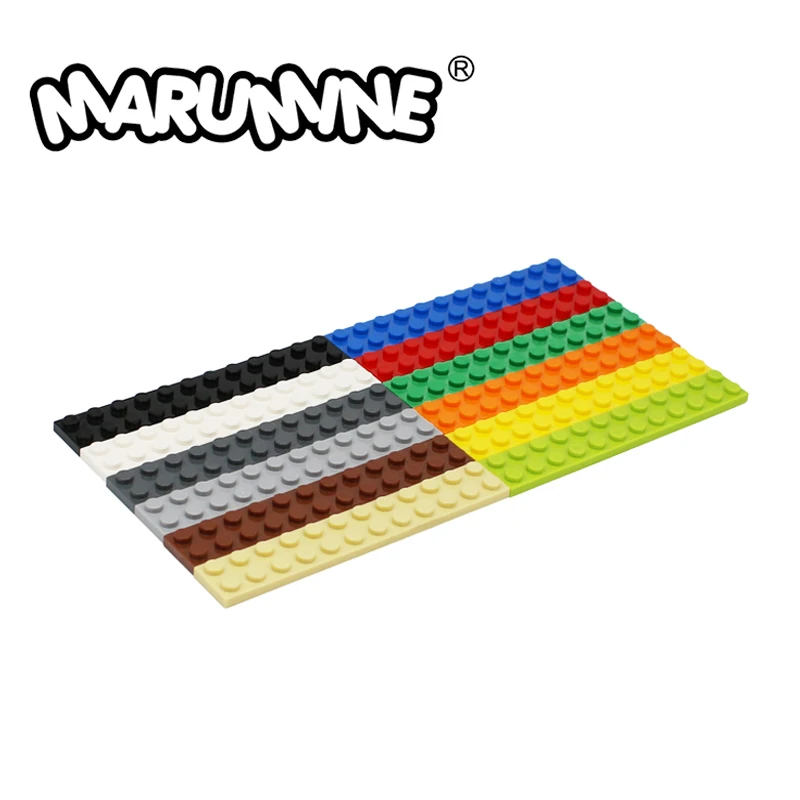 Placa MARUMINE 2x12 edificio bloque 2445 placa Base 30 Uds creador de ciudades ladrillos MOC clásico bloques construcción juguetes educativos