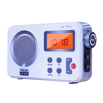 

LCD Display Tuning Outdoor AM FM Portable Radio High Fidelity Portable With Antenna DAB Digital Speaker Home Earphone Port