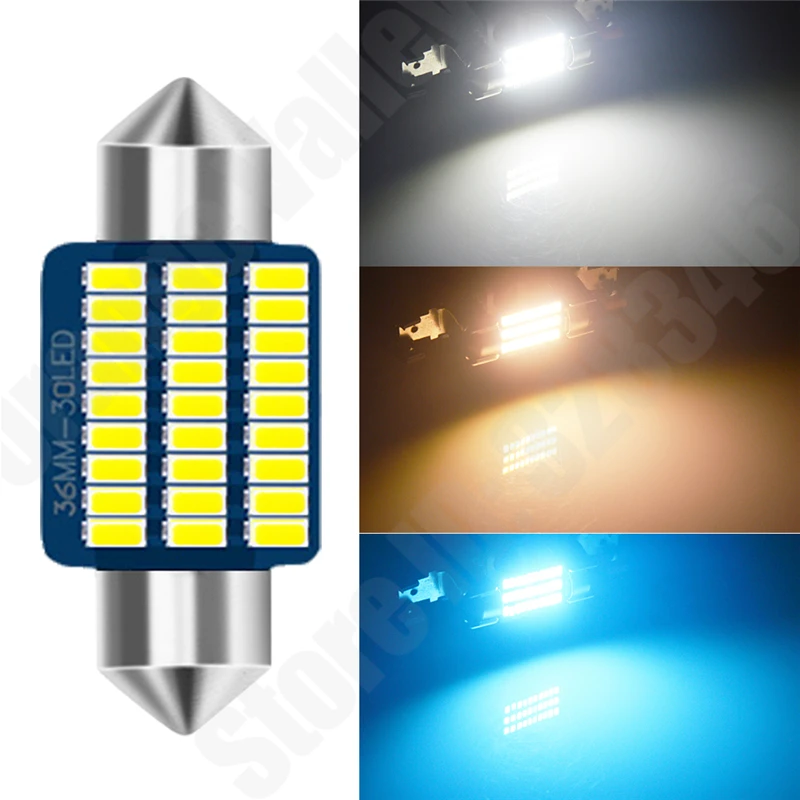 Festoon c5w LED 31 36 39 41 mm 21 30 36 led , 3014 SMD   ڵ ׸  DC 12V, 10 