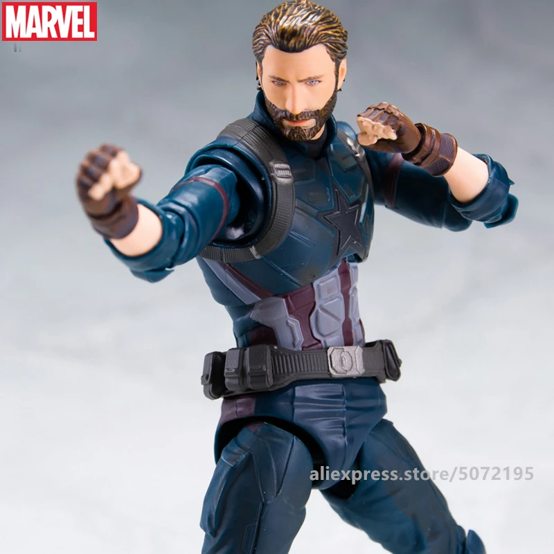 

Hasbro Avengers Captain America Super Handsome Long Gun Marvel Action Figure Avengers PVC Collectible Model