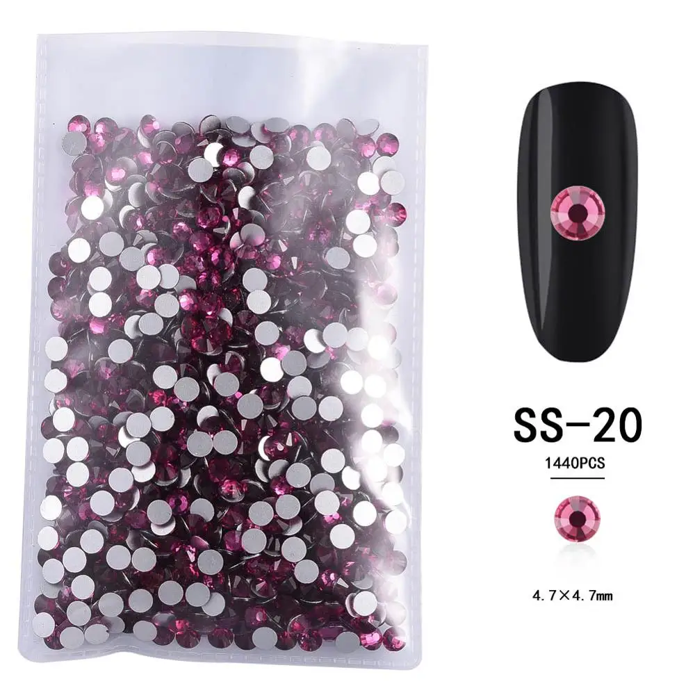 24-ss20 1 Pack Nail Rhinestones 3D AB Crystal Pearl Nail Stones DIY Accessories Nail Art Decorations - Цвет: 24-ss20