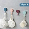 10PCS Strong viscose hooks Punch-free unmarked plastic sticky hook Nordic color small hook creative wall hanging sticky hook