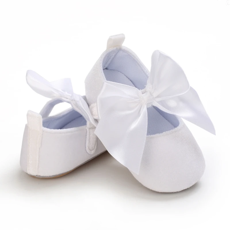 Infant Newborn Baby Girls Princess Non-Slip Floral Border Shoes Toddler Baby Soft PU Leather Prewalker Shoes Solid First Walkers