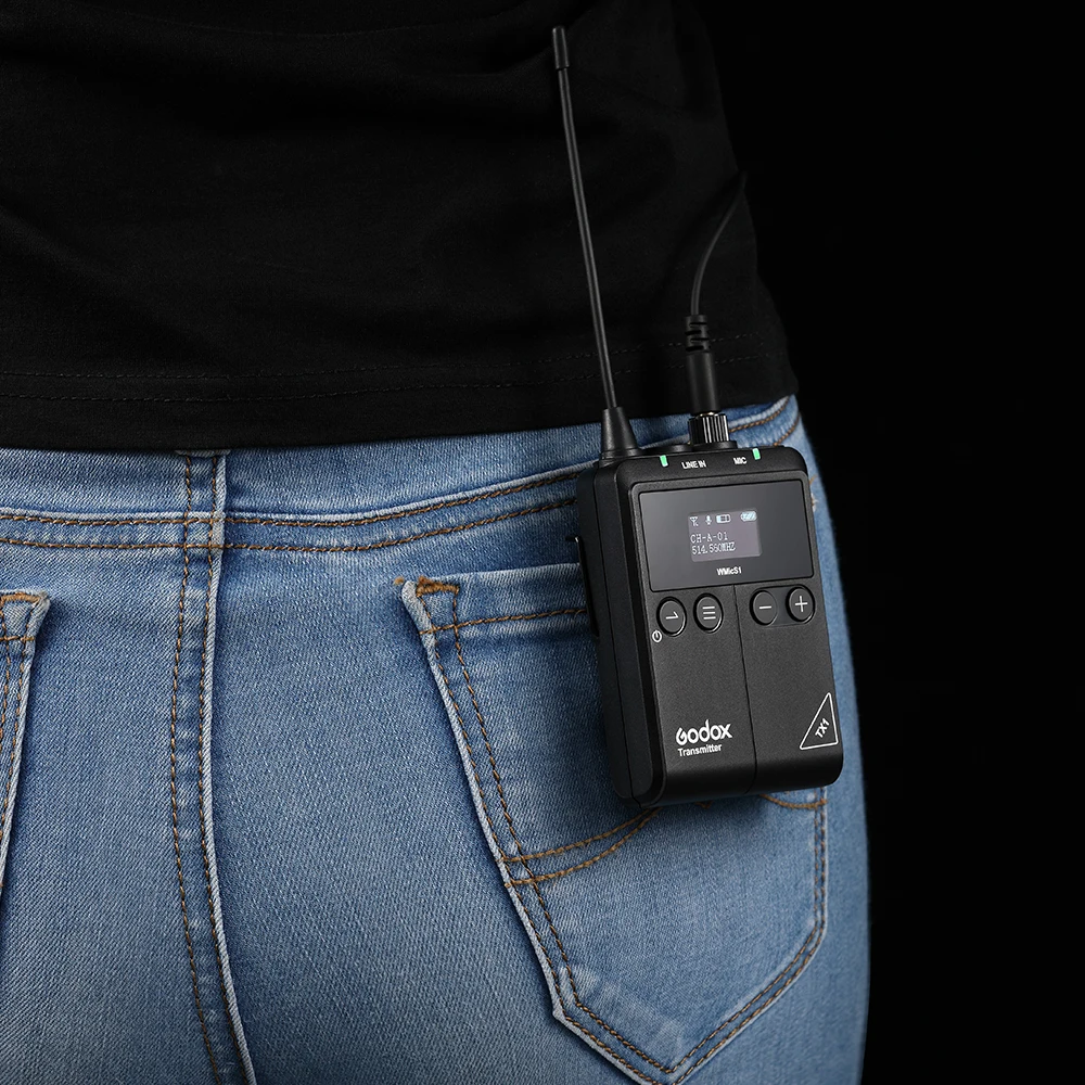 Godox WmicS1 Kit 1 Micro-cravate sans fil UHF pour Sony RX10 IV