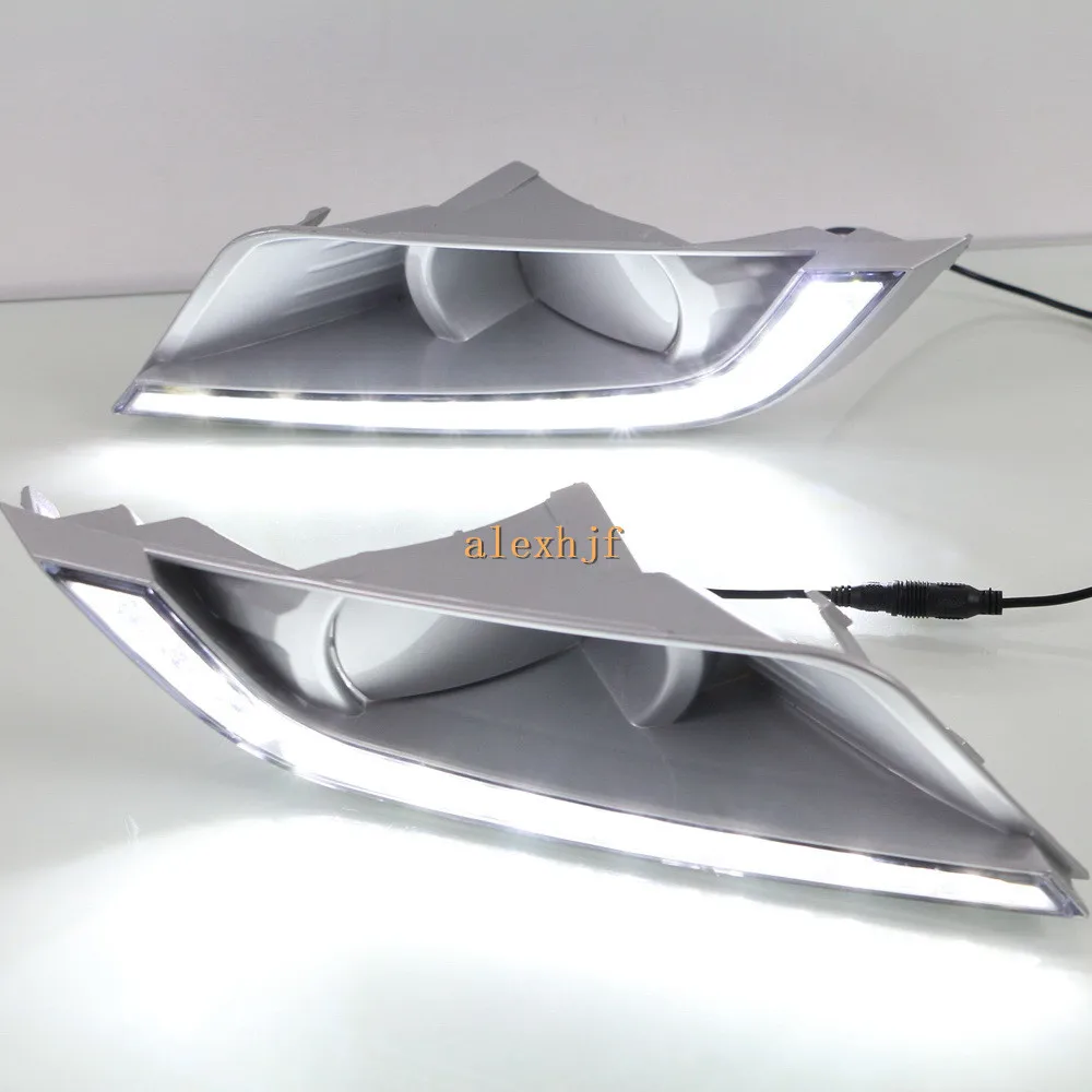 Luglio King Led Luci Di Marcia Diurna Custodia Per Ford Ranger 2015-2018 Versione Fendinebbia Rotonda, Paraurti Anteriore A Led Drl