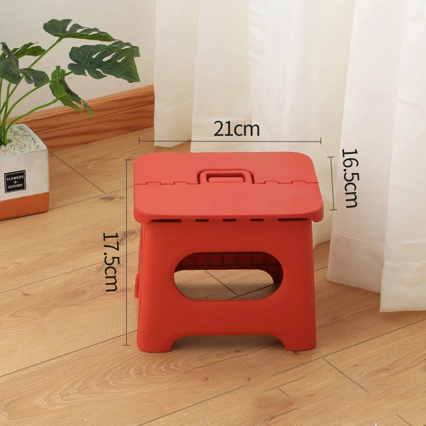 Portable Folding Step Stool-17.5cm Height Plastic Foldable Stool for Kids, Adults, Kitchen Garden Bathroom Stepping