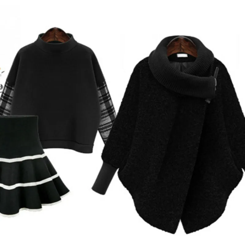 Fashion Fashion Autumn Winter Coat European American Large-size Women's High-necked Fur Coat Women's Clothing Jackets Blend