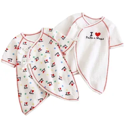Barboteuse en coton pur pour nouveau né, vêtements pour bébé de 0 à 3 mois, pyjama une pièce en molleton, combinaison Costume diida, 2 pièces 