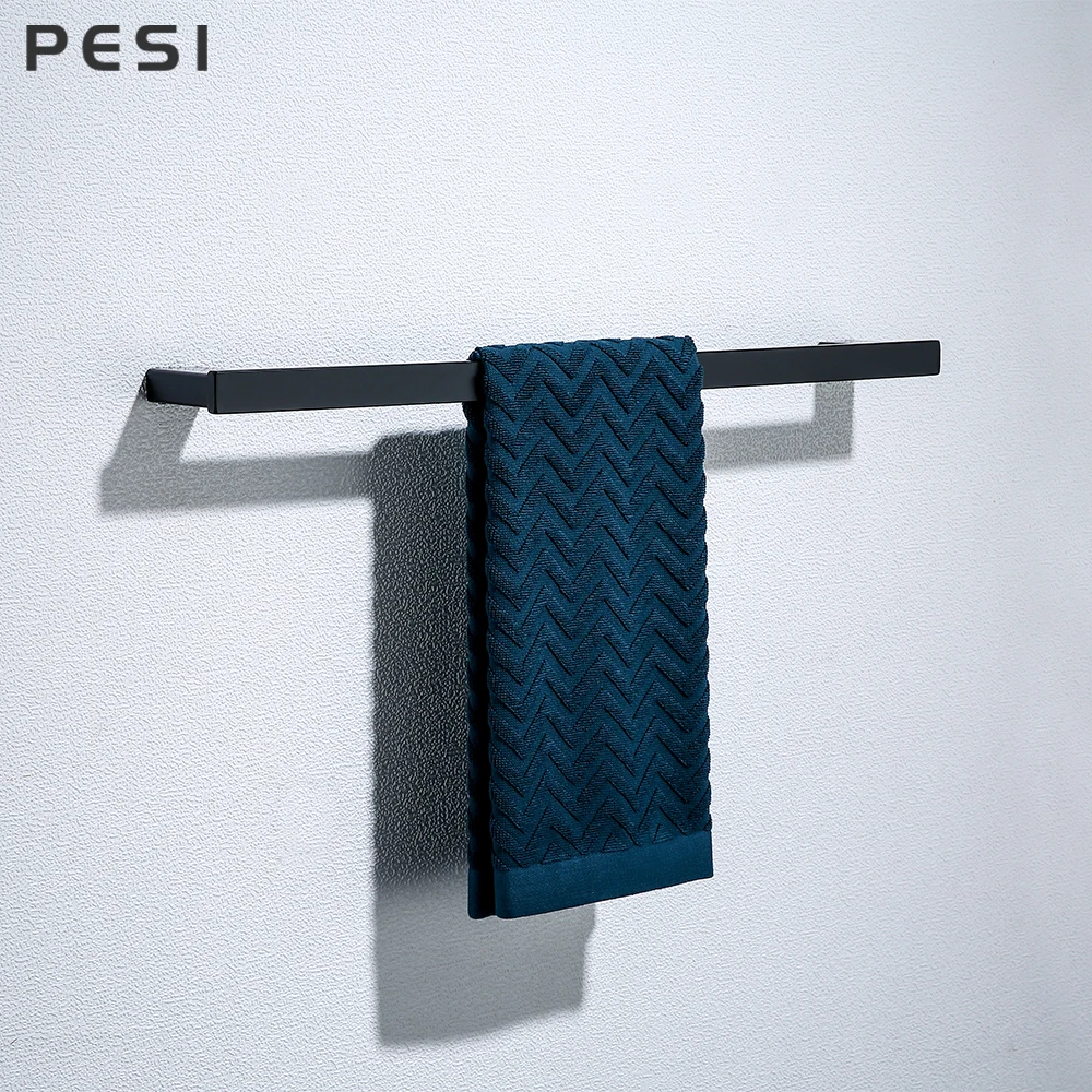 Black Wall-mounted Stainless Steel Clothes Hook Toilet Paper Holder Towel Bar Kitchen Facilities Hardware Bathroom Accessories.