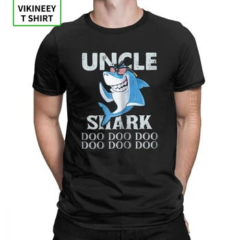 

Uncle Shark Doo Doo T-Shirt for Men Uncle Shark Daddy Shark Gifts Tees Crew Neck Cotton Fabric Clothes Plus Size T Shirt