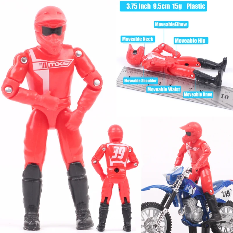 1pcs 1/18 scale 3.75 inch racer action figure moveable joints for motorcycle rider bike Diecast Toy Vehicles model Soldier Army pixar cars diecast Diecasts & Toy Vehicles