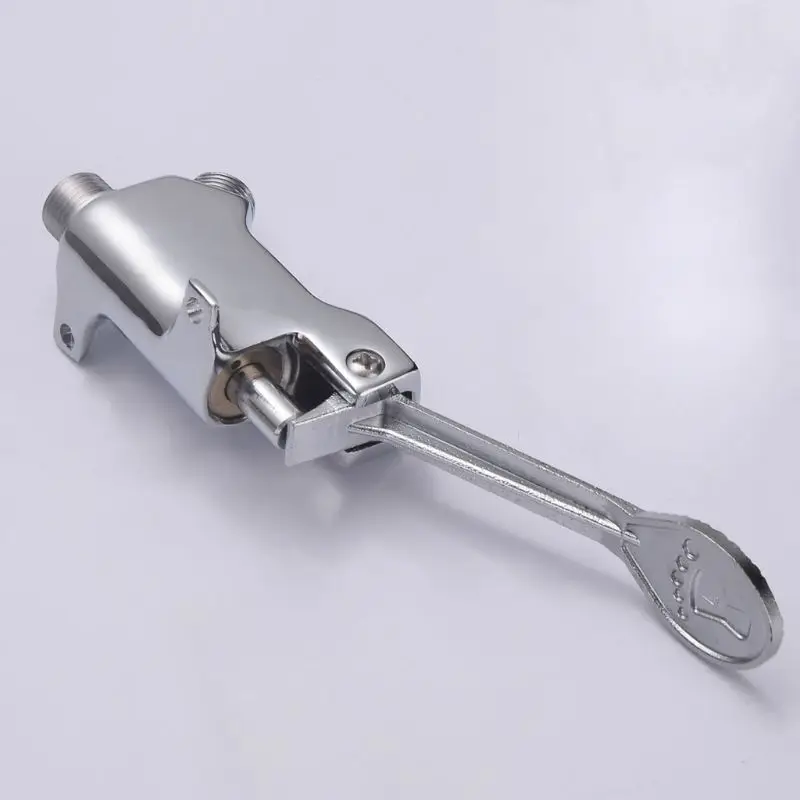 

Foot Pedal Control Valve Faucet Kitchen Sink Water Tap Vertical Basin Switch