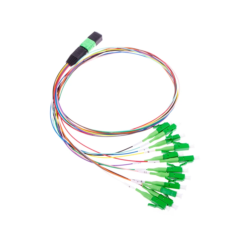 MPO к 12x LC/APC Fan-out, 12 ленточный одномодовый волоконно-оптический кабель