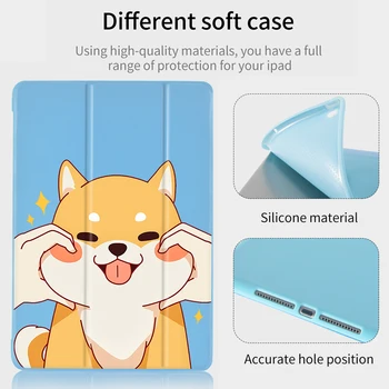 

For iPad Pro 11 2020 Funda iPad Case Cartoon Dog Soft Silicone Back Coque Protective Covers iPad 7th Generation Case Mini 1 2 3