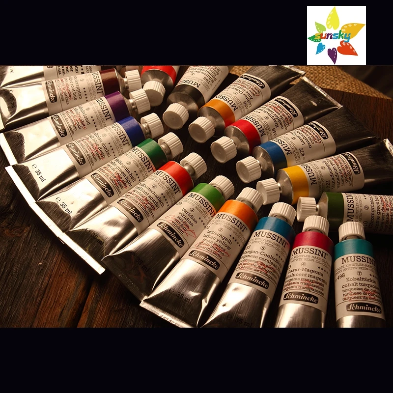 Original Schmincke Mussini Classical painting Oil color Strong light resistance Tubular 35 ml single 101 colors Self selected