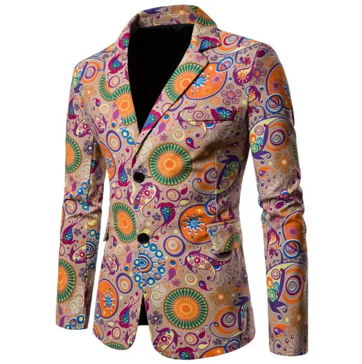 0201 Африканский принт костюмы для мужчин Блейзер повседневное пальто masculino slim fit casaco jaqueta masculina пальто Мужская куртка - Цвет: 0201