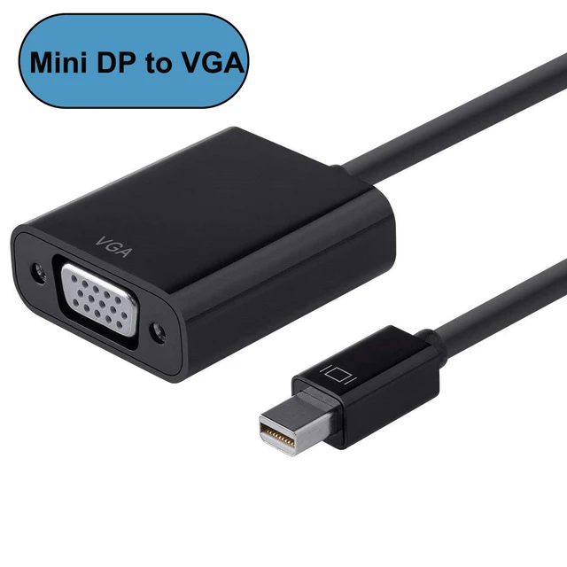 Câble adaptateur Mini DisplayPort vers DP HDMI DVI VGA, convertisseur  d'affichage vidéo Thunderbolt MDP vers VGA HDMI DVI pour MacPlePro Air