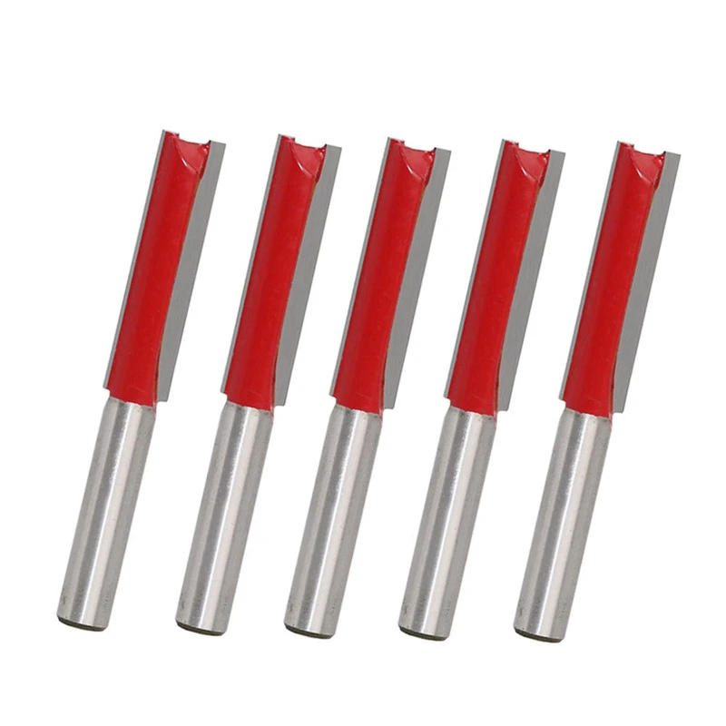 

5 x Kitchen Worktop Router Cutter Bit Extra Long 1/2 inch x 2 x 1/2 inch Straight Router Bit