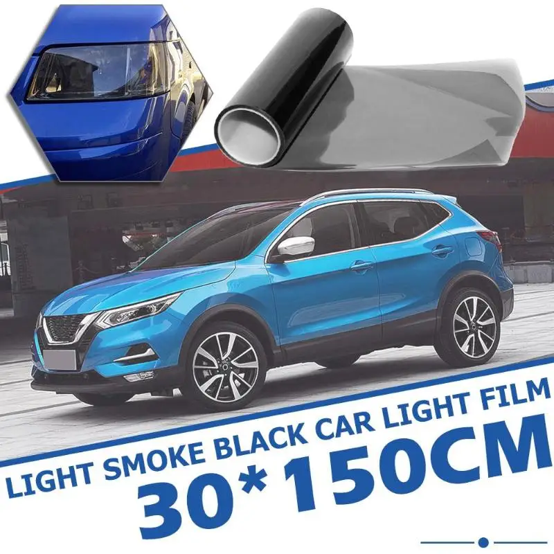 Автомобильные наклейки 30x150 см светлая Дымчатая черная Автомобильная