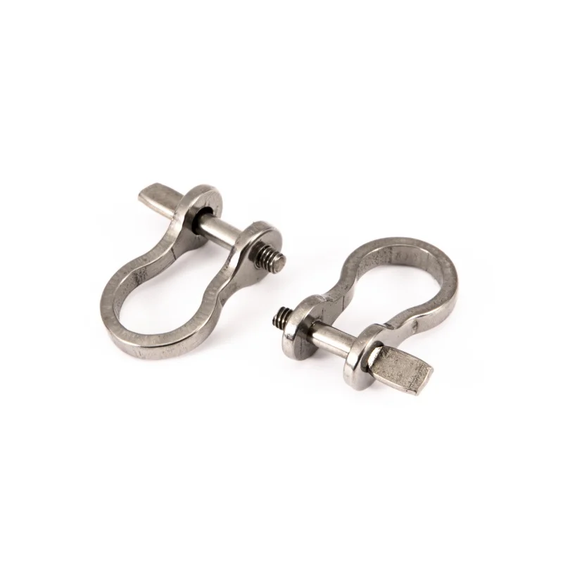 

New 5pcs/set Carabiner Shackle Key Ring Chain D Ring Bow Shackle Stainless Steel Horseshoe Buckle Fishing Trolling Shackles