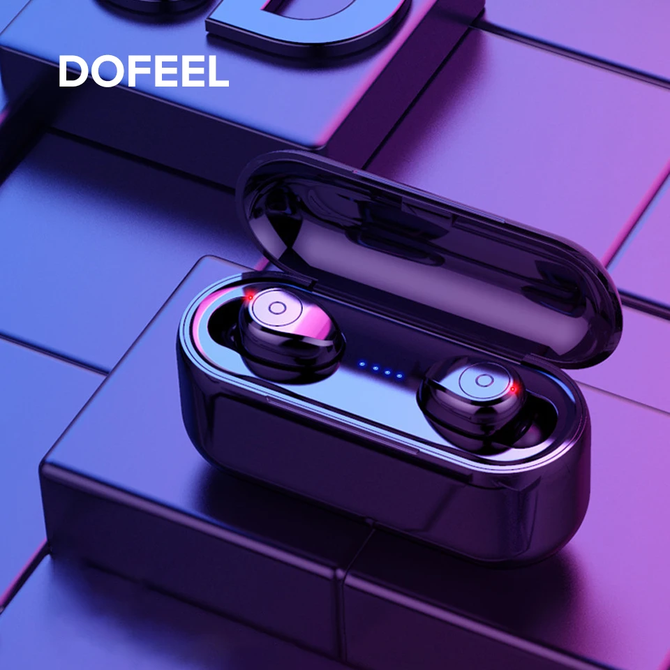 Беспроводные Bluetooth 5 0 TWS мини наушники 8D объемные стерео игровые спортивные с