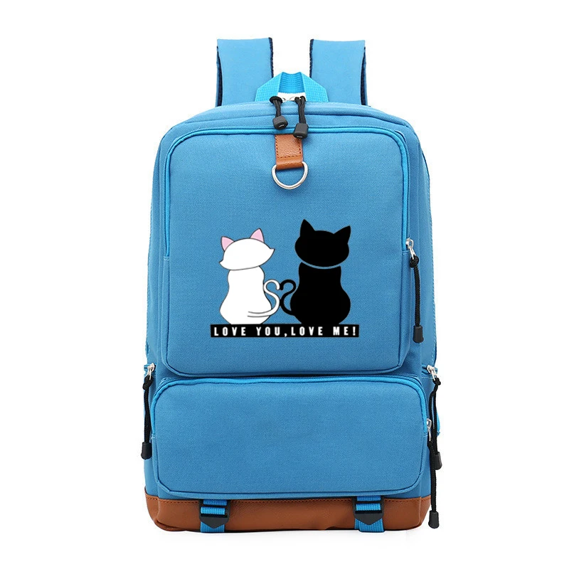 Love You Love Me, сумка для ноутбука для мужчин и женщин с принтом кошки, Eastpack, рюкзак для колледжа, школьная сумка для подростков, на заказ, повседневный рюкзак, рюкзаки