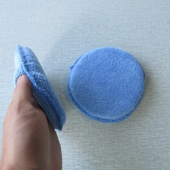 

Hot 10PCS Ultra Soft Microfiber Car Wax Polisher Apply Polishing Pads Car Cleaning Accessories