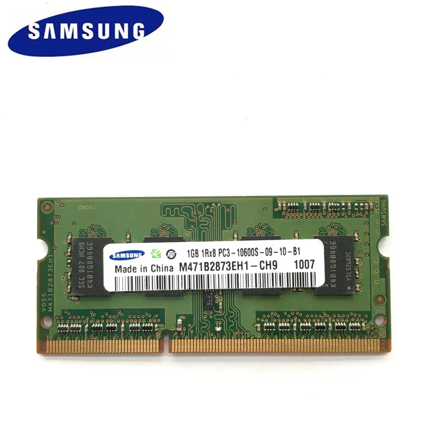 SAMSUNG DDR3 1 ГБ PC3 10600S 1333 МГц Гб Память для ноутбука 1G модуль SODIMM RAM|1rx8 pc3|ddr3 1333mhzpc3 10600s |
