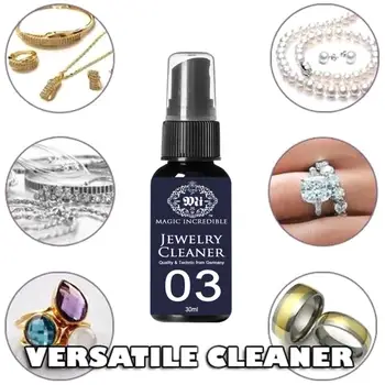 

30ml Jewelry Cleaner Ring Care Washing Fluid Cleaner Gemstone Jewelry Cleaning Spray Detergent Gold Diamond Ring Cleaning Tool