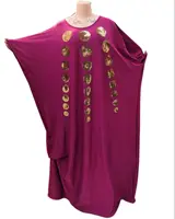 New African Women's Clothing Dashiki Abaya Fashion Sequins Embroidery Christmas Flower Loose Dress Free Size 1