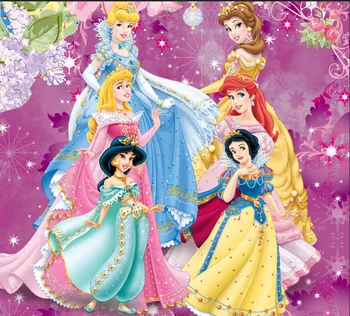 

8x8FT Flowers Pattern Belle Ariel Jasmine Fairy Princesses Custom Photography Background Studio Backdrop Vinyl 2.4x2.4m