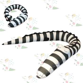 

Newborn Baby Braided Crib Bumper Soft Striped Crocodile Pillow Long Baby Nursery Bedding Cushion Knot Plush Pillow