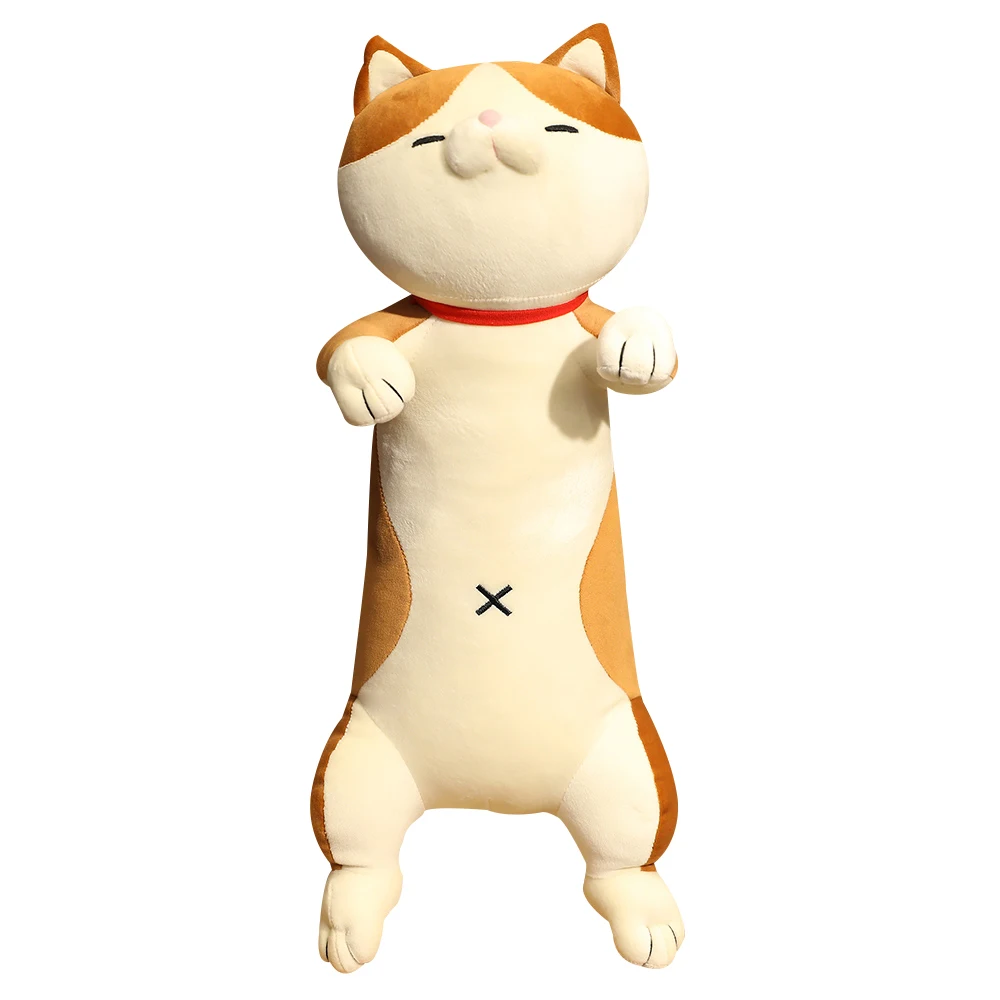 Hot 60-120CM Cute Shiba Inu Lucky Cat Strip Fill Animal Plush Toy Pillow Fashion Akita Inu Cat Pillow Holiday Gift For Kids