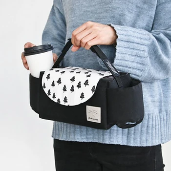 

Universal Buggy Baby Pram Organizer Bag New Waterproof Storage Holders Fashion Printed Mothers Stroller Caddy Storage Bags Hot