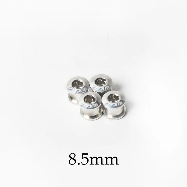 MTB Bike Chainring Screws 6.5mm Aluminum Alloy Chain Ring Bolts Single/Double or Three Plate Crank Parts Cycling Accessories 8.5mm-Sliver-4PCS-G