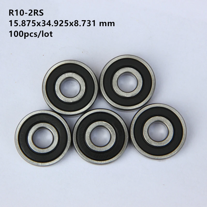 

100pcs/lot R10-2RS R10RS R10 2RS RS 5/8" x 1 3/8" x 0.344"inch shielded bearing Deep Groove Ball bearing 15.875x34.925x8.731 mm