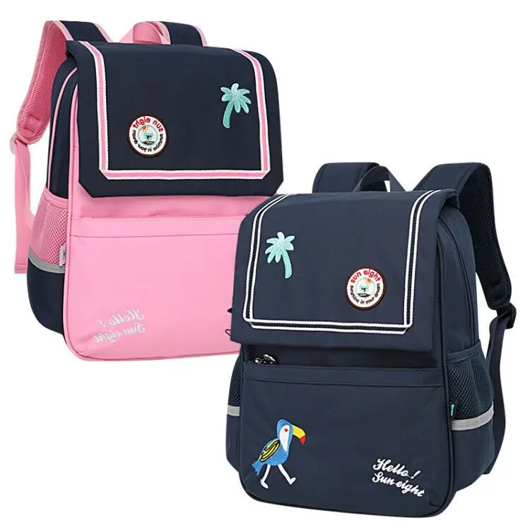 

Sunshine 8 School Bag Grade 1-4 Load-reducing Waterproof Shoulder Backpack Academy Style Children's Bag