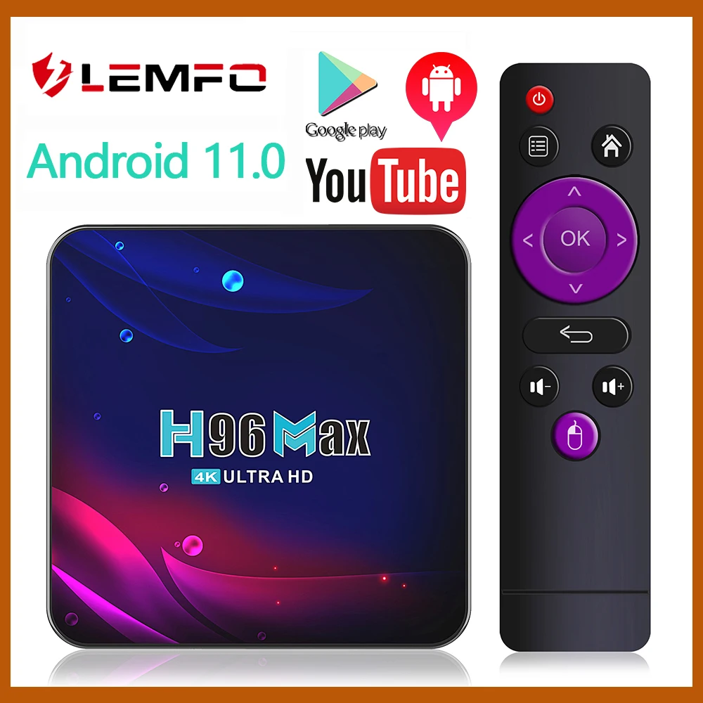 Устройство смарт-ТВ H96 Android 11 декодер 4K Hd Youtube Google Play 5G Wifi Bluetooth медиаплеер HDR USB 3 0 4G 32