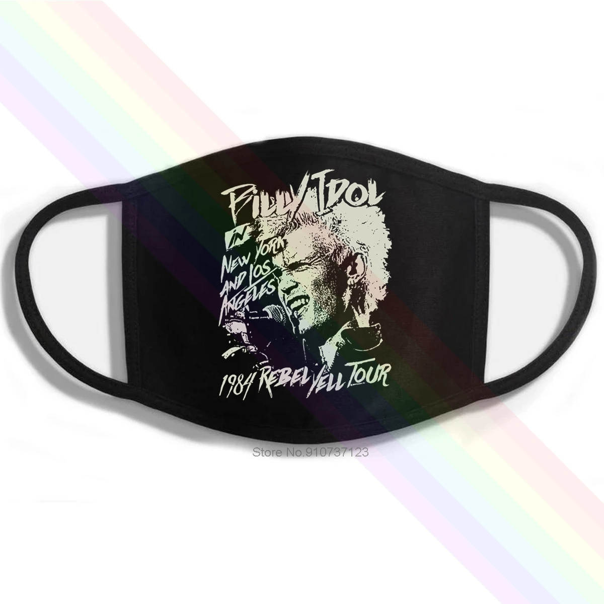 Billy Idol 84 Тур печать стирающаяся дышащая многоразовая хлопковая маска для губ |