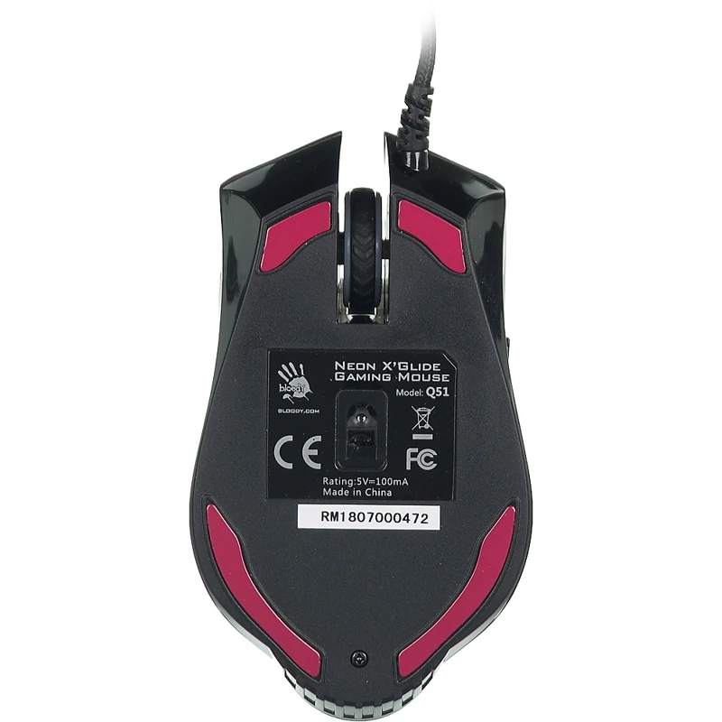 Мышь A4 Bloody Q51 черный/рисунок оптическая(3200dpi) USB игровая(8but