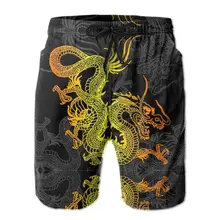 Aliexpress - Causal Breathable Quick Dry Humor Graphic R360 Sports Golden Chinese Dragon Pattern Male Shorts