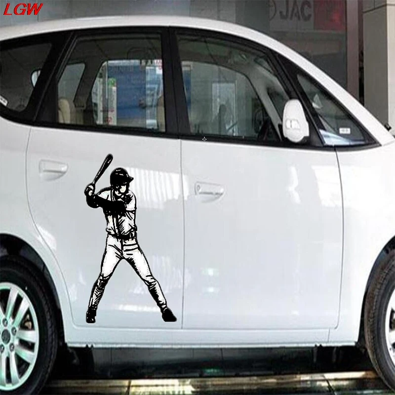 

42*64CM Baseball Car Sticker Wall Sticker Vinyl Car Sticker Playing Baseball Suitable for Car Wall Living Room Bedroom