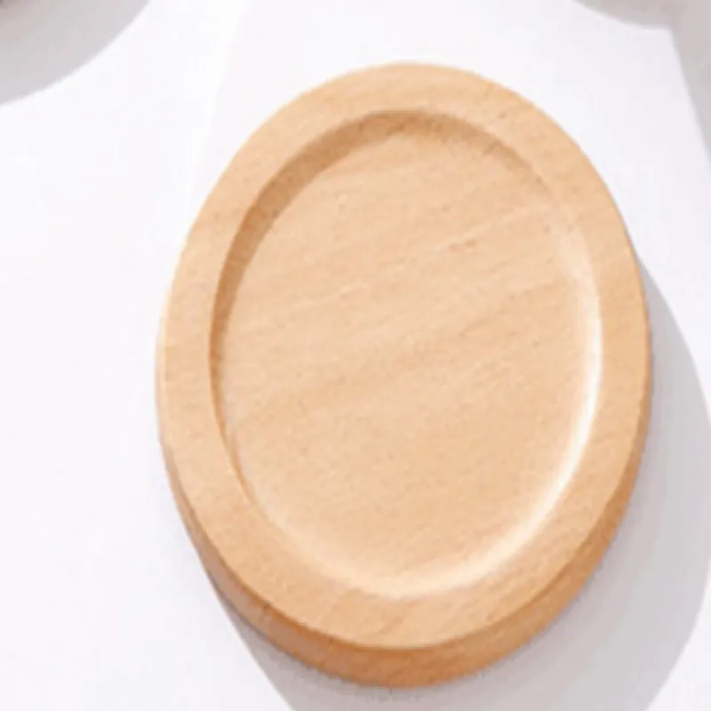 

Beech Tray Coffee Pad Tableware Mat Wine Glass Table Mat Combination Insulation Mat Anti-slip Mat Creative Coaster 6PC Set
