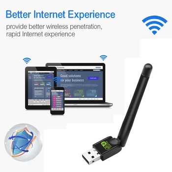 

KEBIDU 150mbps USB WiFi Adapter 2.4G Wi-Fi adapter PC Wi Fi Antenna Dongle USB Ethernet WiFi Receiver Network Card 2dBi 4dBi
