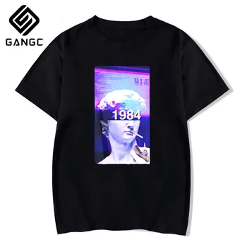 

Funny Michelangelo Statue David Print Tshirts Casual Streetwear Tops Tees Hip Hop Summer Short Sleeve T Shirts